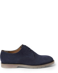 dunkelblaue Wildleder Derby Schuhe von Paul Smith