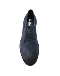 dunkelblaue Wildleder Derby Schuhe von Baldinini