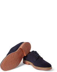 dunkelblaue Wildleder Derby Schuhe von A.P.C.