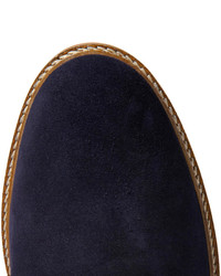 dunkelblaue Wildleder Derby Schuhe von A.P.C.