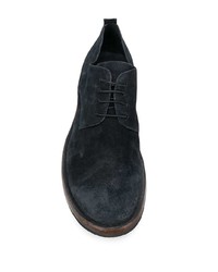 dunkelblaue Wildleder Derby Schuhe von Moma