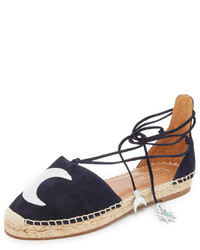 dunkelblaue Wildleder Espadrilles von Aquazzura