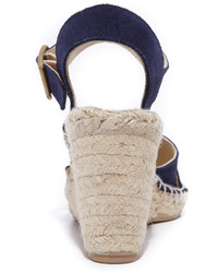 dunkelblaue Wildleder Espadrilles von Soludos