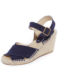 dunkelblaue Wildleder Espadrilles von Soludos