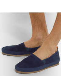 dunkelblaue Wildleder Espadrilles von Mulo