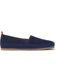 dunkelblaue Wildleder Espadrilles von Mulo