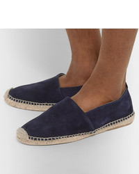 dunkelblaue Wildleder Espadrilles von Anderson & Sheppard