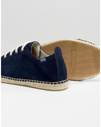 dunkelblaue Wildleder Espadrilles von Soludos