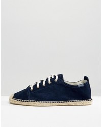 dunkelblaue Wildleder Espadrilles von Soludos