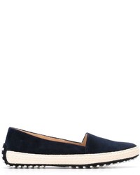 dunkelblaue Wildleder Espadrilles von Tod's