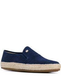 dunkelblaue Wildleder Espadrilles von Baldinini