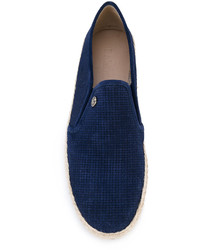 dunkelblaue Wildleder Espadrilles von Baldinini