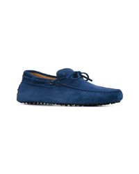 dunkelblaue Wildleder Mokassins von Tod's