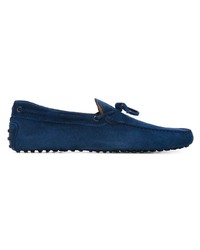 dunkelblaue Wildleder Mokassins von Tod's