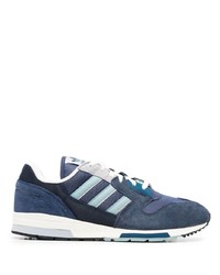 dunkelblaue Wildleder niedrige Sneakers von adidas