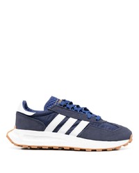 dunkelblaue Wildleder niedrige Sneakers von adidas