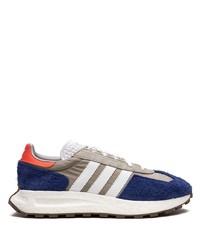 dunkelblaue Wildleder niedrige Sneakers von adidas