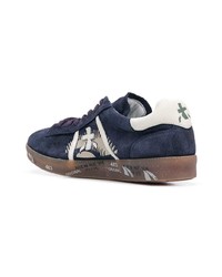 dunkelblaue Wildleder niedrige Sneakers von White Premiata