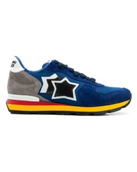 dunkelblaue Wildleder niedrige Sneakers von atlantic stars