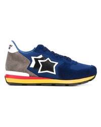 dunkelblaue Wildleder niedrige Sneakers von atlantic stars