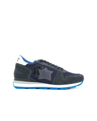 dunkelblaue Wildleder niedrige Sneakers von atlantic stars