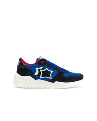 dunkelblaue Wildleder niedrige Sneakers von atlantic stars