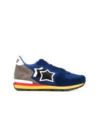 dunkelblaue Wildleder niedrige Sneakers von atlantic stars