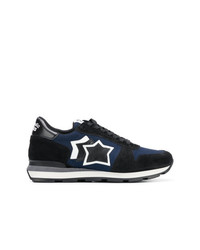 dunkelblaue Wildleder niedrige Sneakers von atlantic stars