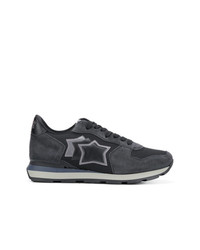 dunkelblaue Wildleder niedrige Sneakers von atlantic stars