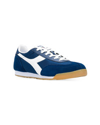 dunkelblaue Wildleder niedrige Sneakers von Diadora