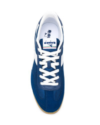 dunkelblaue Wildleder niedrige Sneakers von Diadora