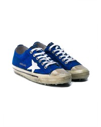 dunkelblaue Wildleder niedrige Sneakers von Golden Goose Deluxe Brand