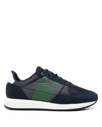 dunkelblaue Wildleder niedrige Sneakers von BOSS