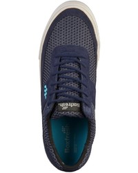 dunkelblaue Wildleder niedrige Sneakers von Boxfresh