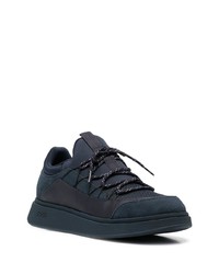 dunkelblaue Wildleder niedrige Sneakers von BOSS