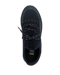 dunkelblaue Wildleder niedrige Sneakers von BOSS