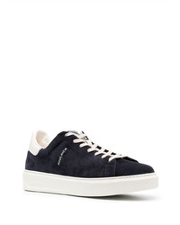 dunkelblaue Wildleder niedrige Sneakers von Woolrich