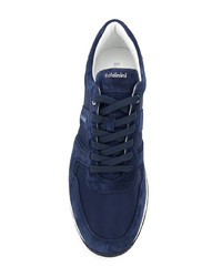 dunkelblaue Wildleder niedrige Sneakers von Baldinini