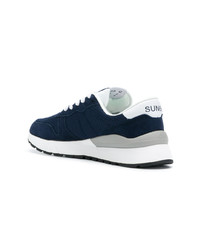 dunkelblaue Wildleder niedrige Sneakers von Sun 68