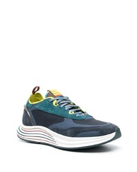 dunkelblaue Wildleder niedrige Sneakers von Paul Smith