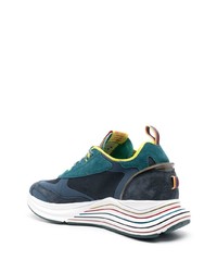 dunkelblaue Wildleder niedrige Sneakers von Paul Smith