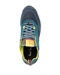 dunkelblaue Wildleder niedrige Sneakers von Paul Smith