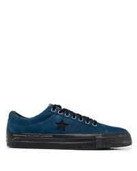 dunkelblaue Wildleder niedrige Sneakers von Converse
