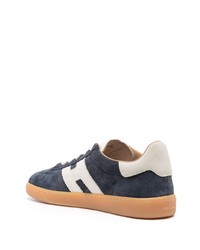 dunkelblaue Wildleder niedrige Sneakers von Hogan