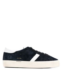 dunkelblaue Wildleder niedrige Sneakers von D.A.T.E