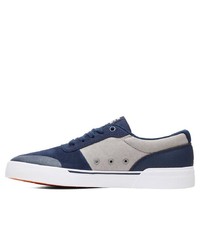 dunkelblaue Wildleder niedrige Sneakers von DC Shoes