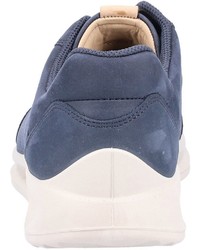 dunkelblaue Wildleder niedrige Sneakers von Ecco