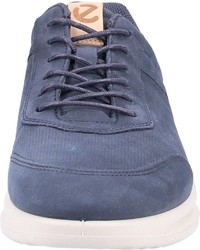 dunkelblaue Wildleder niedrige Sneakers von Ecco