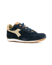 dunkelblaue Wildleder niedrige Sneakers von Diadora