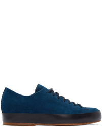 dunkelblaue Wildleder niedrige Sneakers von Feit